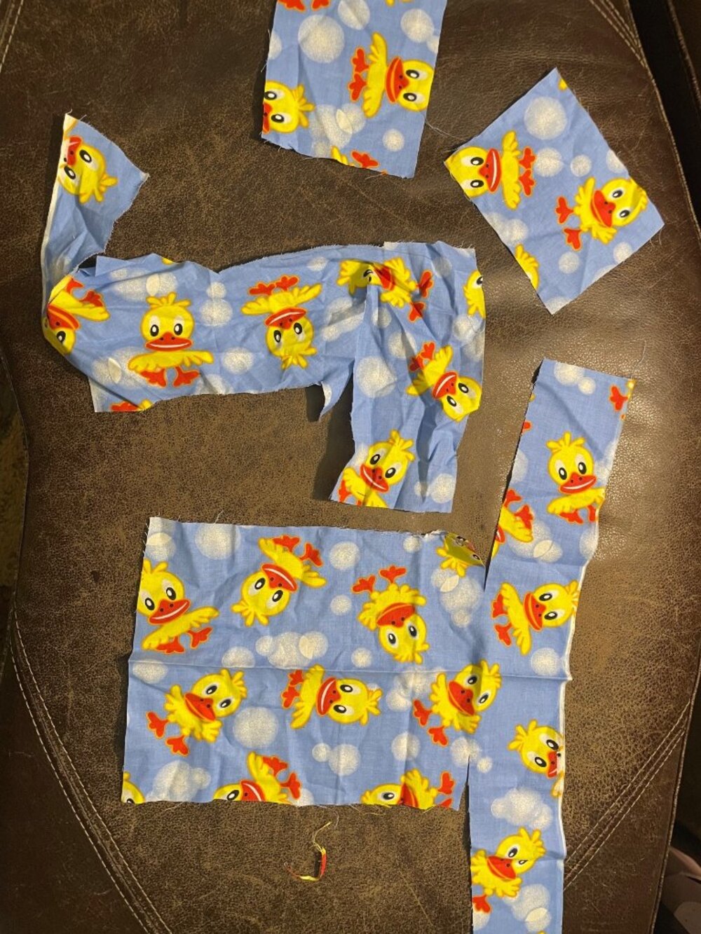 Duck Print Fabric Scrap Lot Cotton Quilting Craft Sewing Remnants